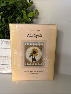 Harlequin Book of Notes Includes 24 note cards and envelopes New Old Stock